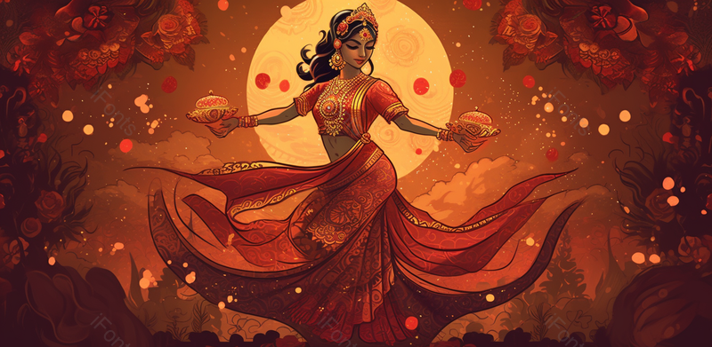 夜晚浪漫女人独舞创意手绘背景,插画/手绘图,插画/手绘图库,插画/手绘图下载,插画/手绘